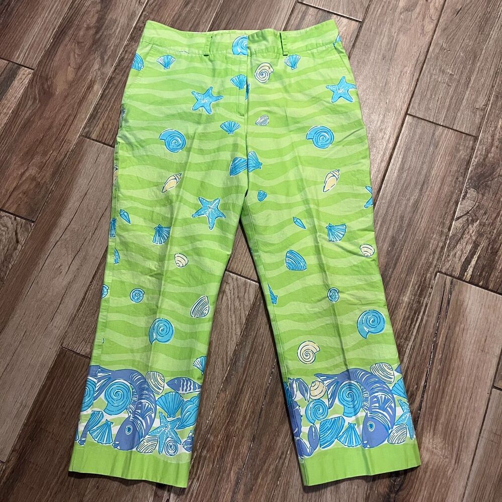 Lilly Pulitzer Womens Vintage Low Tide Cropped Pants White Label 12